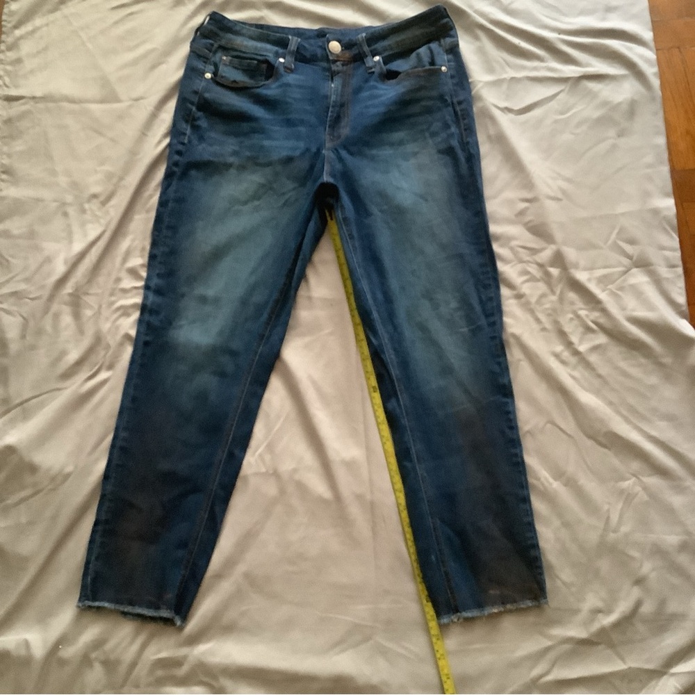 Seven7 Jeans Women’s 16W‎ High Rise Skinny Blue/Bronze Denim Five Pockets